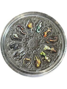 Signs‎ of The Zodiac silver color Challenge Coin